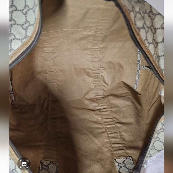 Gucci PVC Leather Sherry Line Tote Bag Duffle Bag - Picture 5 of 17